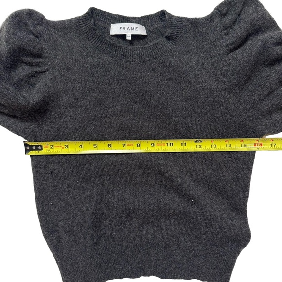 FRAME Ruched Sleeve Cashmere Sweater - Picture 4 of 15